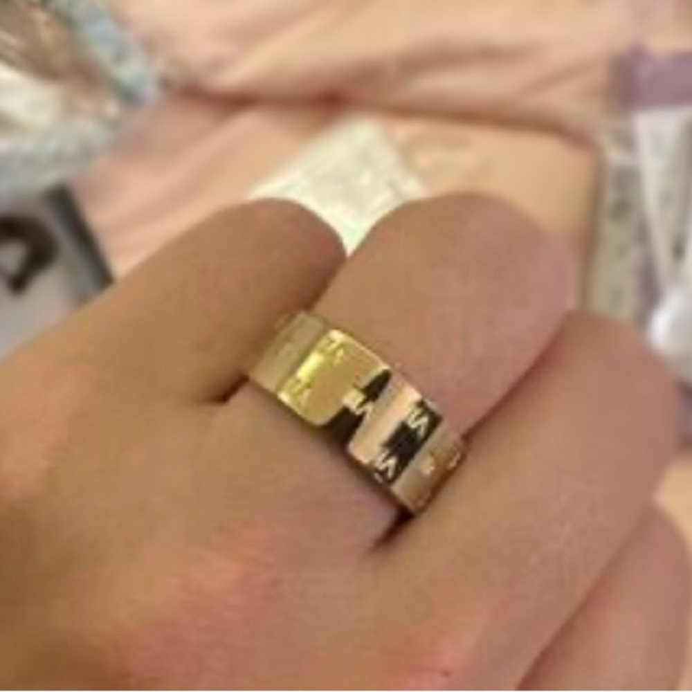 Two Stackable Rings Gold & Orange - Picture 3 of 3